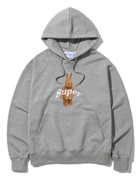 沈小仙推荐bsrabbit单板双板自由式滑雪帽衫不防水灰色兔子印花