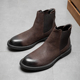 2014款 秋英伦切尔西靴真皮短靴保暖加绒高帮皮鞋 潮流百搭马丁靴男