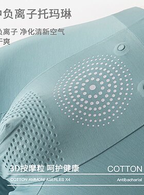新款男士磁疗纳米银纤维60s托玛琳负离子功能无痕莫代尔平角内裤