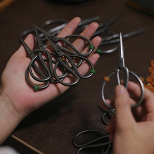 半闲甄选老铁古韵小茶剪便携收纳茶具配件茶道专用中式茶泡袋剪刀