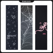 1985滑板店DBH专业滑板砂纸棋盘格彩砂透明砂鱼板公路板防滑气孔