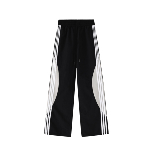 美式潮流直筒休闲裤男士宽松潮牌百搭秋冬新款阔腿长裤子