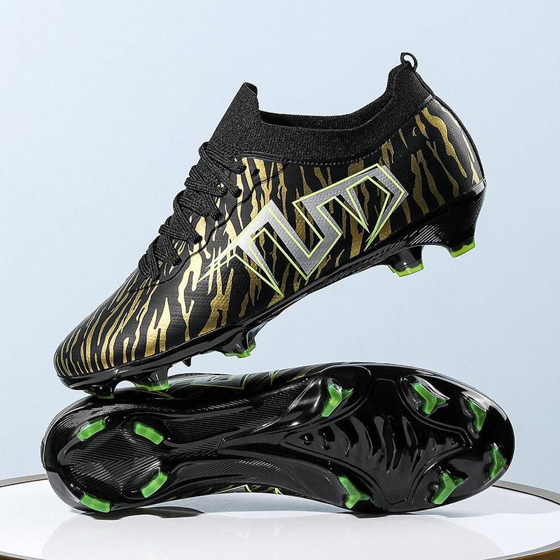 跨境爆款成人高帮足球鞋碎钉人造草坪钉皮足男女青少年学生训练鞋