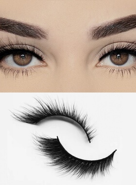 艾魔猫眼水貂毛假睫毛欧美ins风眼尾拉长凌乱浓密肯豆斜飞款M289