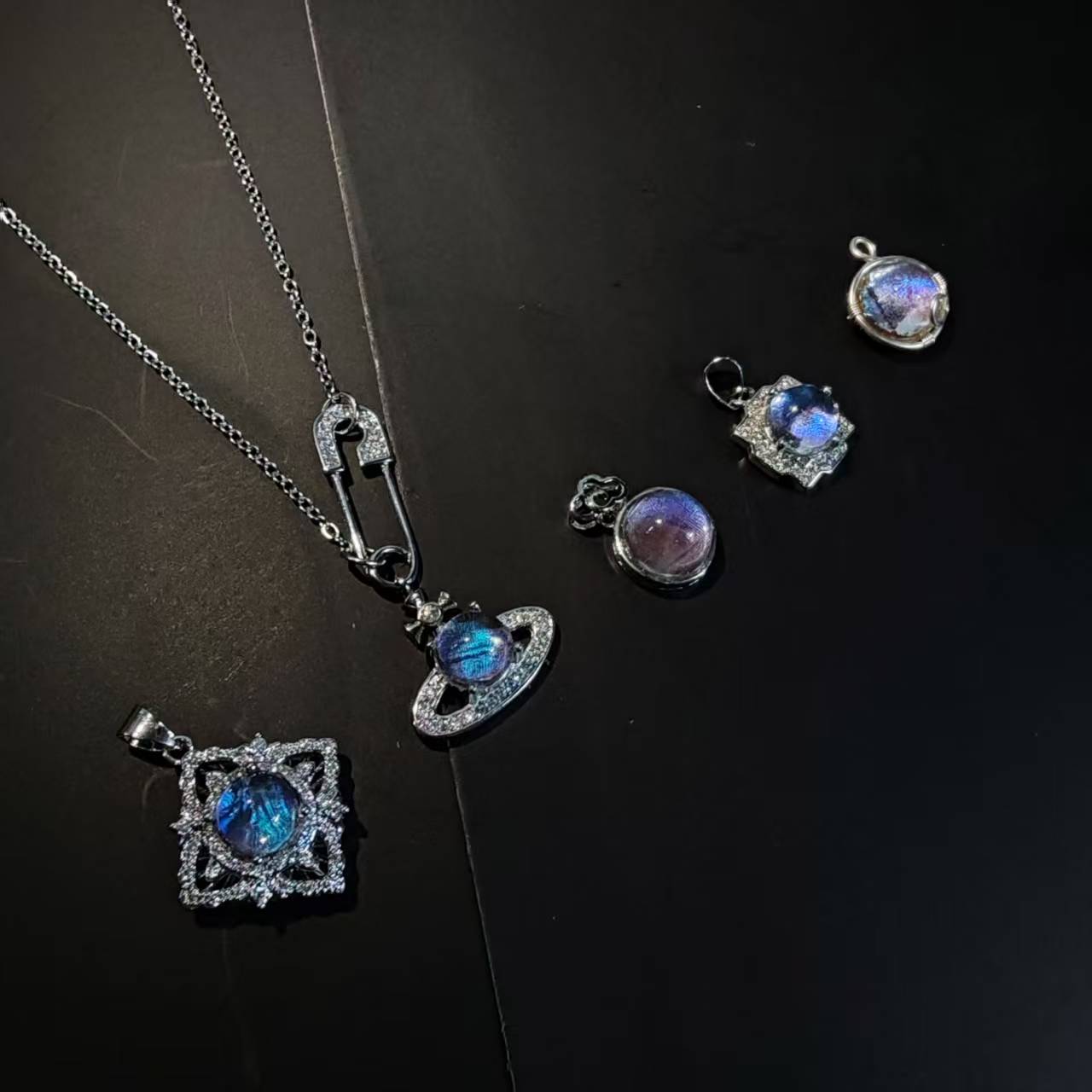 闪蝶蝴蝶标本手工饰品