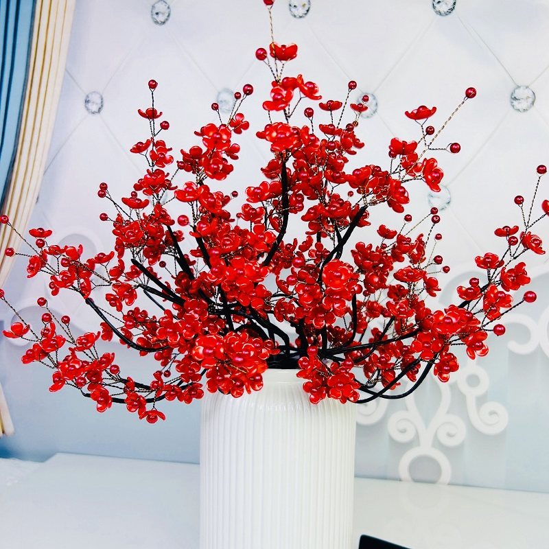 梅花满园diy手工串珠花束