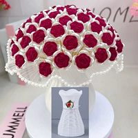 【66】 Velvet Roses-Wine Red+1 Полая пластиковая ваза