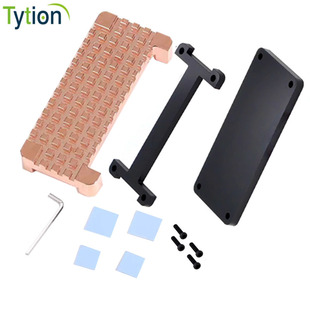 树莓派铜散热器Zero W 2W保护外壳铜制散热片亚克力底板送导热垫