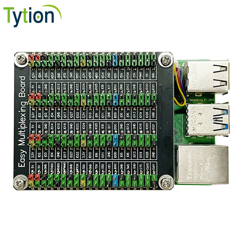 树莓派GPIO扩展板5 4B 一分四彩色排针多路复用DIY实验套件配螺丝