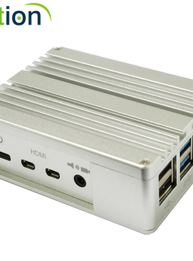 树莓派4B 4代开发板铝合金盒子金属外壳铝制机箱保护壳散热柱风扇