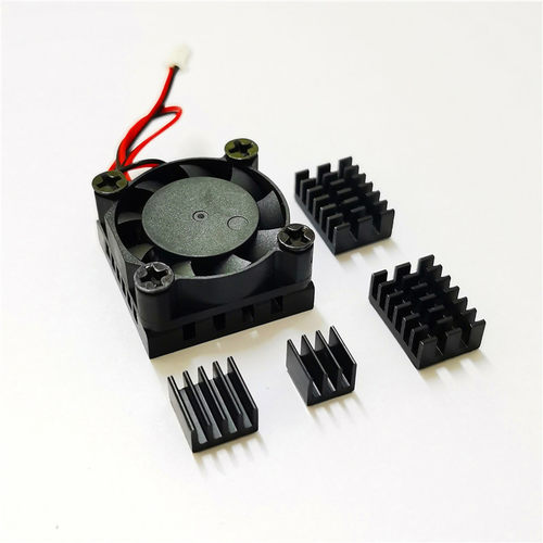 香橙派5Plus散热风扇工业开发板CPU处理器散热带背胶铜铝座散热片