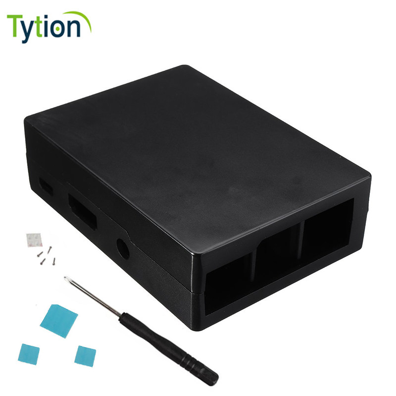 树莓派3b+ 3b通用铝制机箱金属外壳铝合金盒子压铸带散热柱省风扇