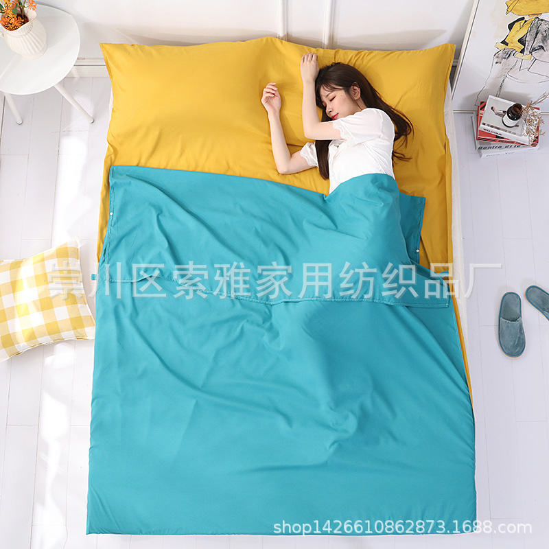 酒店隔脏睡袋旅行超轻睡袋卧铺 双人便携式床单被套睡袋宾馆