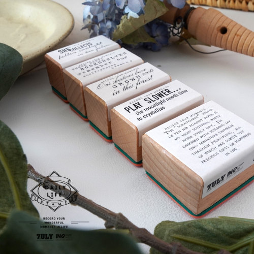 7ULY百搭复古英文手帐橡皮印章