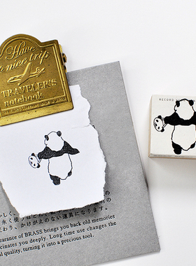 【7ULY】熊猫 第一弹 | 手帐日记日常橡皮印章（新老木柄随机发）