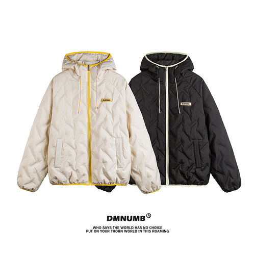 国潮美式复古简约纯色羽绒服