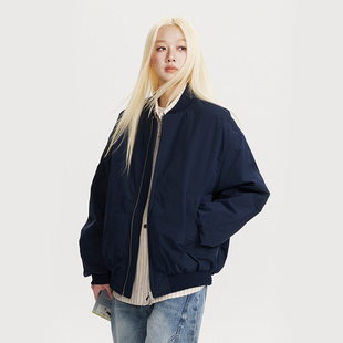 美式 宽松情侣百搭休闲棉服外套国潮09 复古飞行员夹克棉衣男女冬季