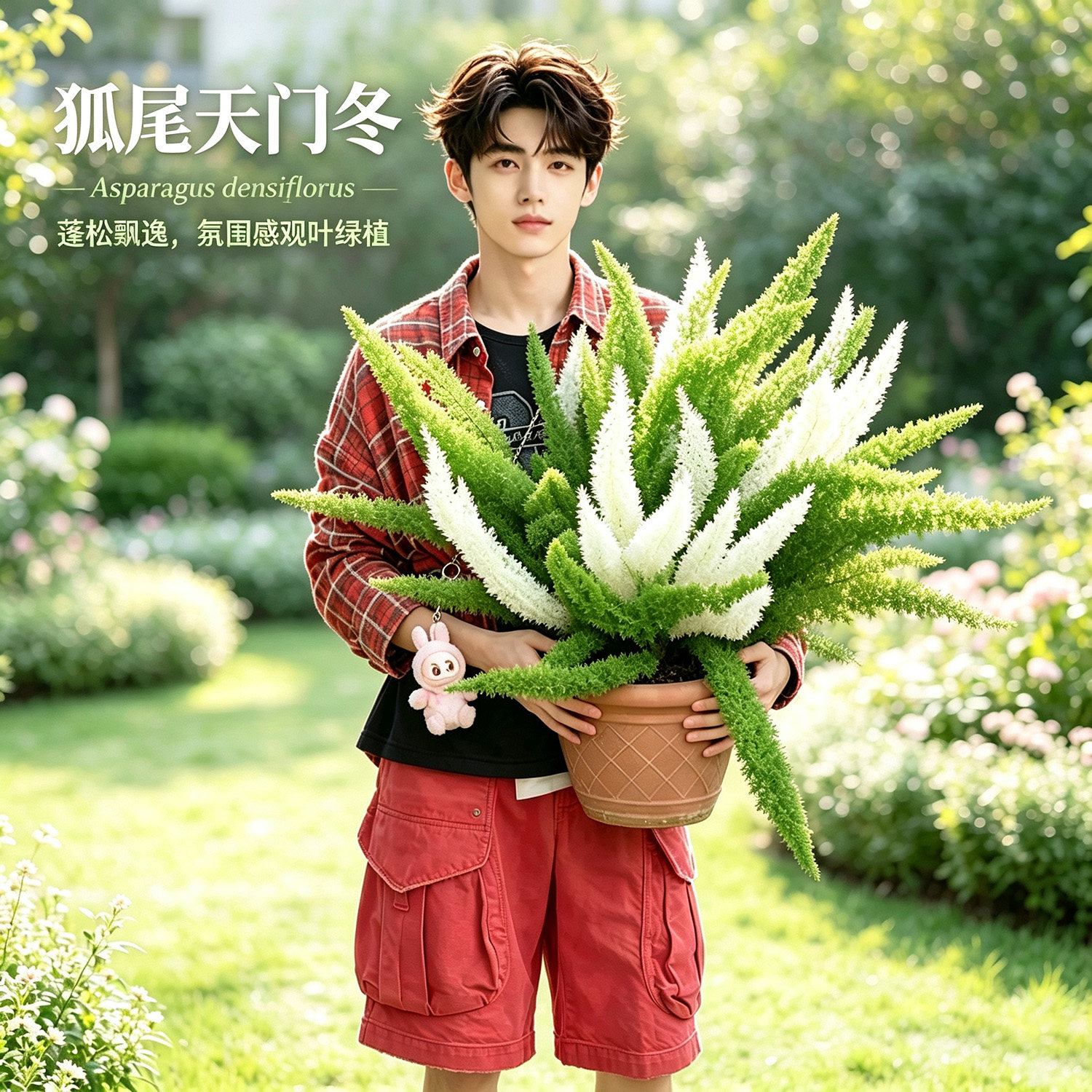 狐尾天门冬盆栽植物庭院花园阳台绿植四季常青高档花卉九尾狐易养