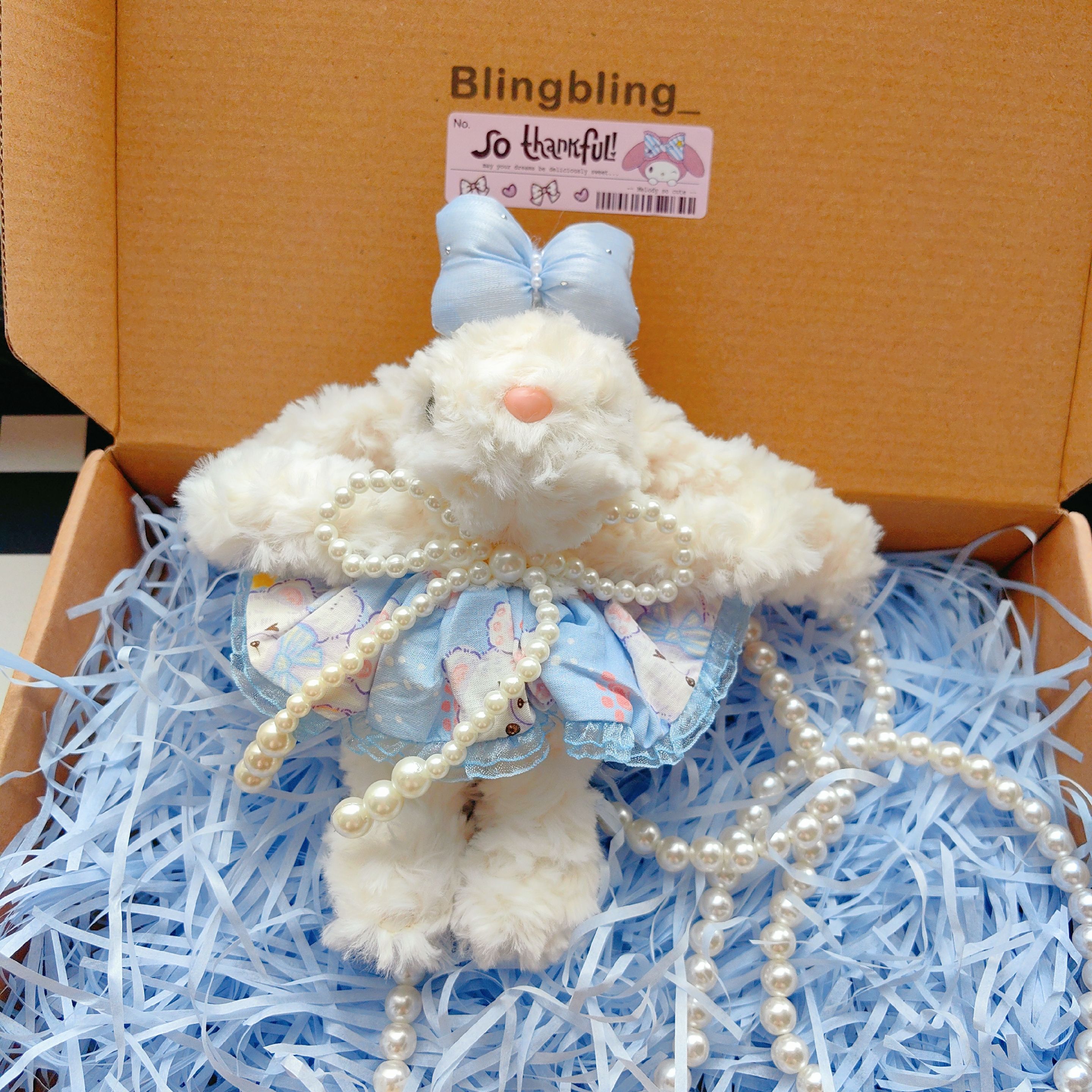 韩版高级感创意毛绒玩偶垂耳兔子包包挂件钥匙扣挂饰可爱兔子毛绒