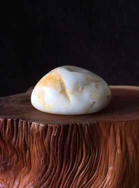 29.41g新疆和田玉白玉籽料天然玉山子如图珠宝玉石文玩艺术收藏