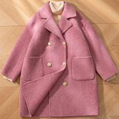 中长儿童毛呢外套羊毛洋气童装 爵起女童双面羊绒大衣秋冬新款 韩版