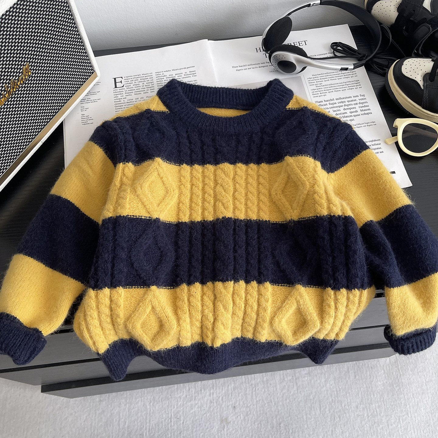 儿童毛衣2025新款男童条纹针织衫上衣宝宝毛线衣秋冬小男孩羊绒衫,童装/婴儿装/亲子装,毛衣/针织衫,淘宝优惠券,粉丝福利购,淘宝优惠卷