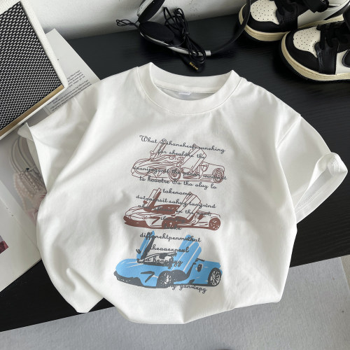 潮酷男童短袖T恤夏季休闲宽松薄T