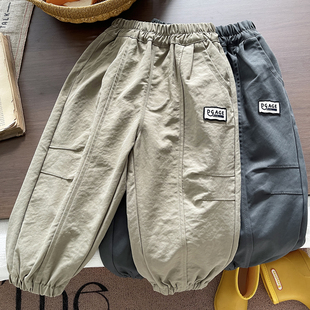 男童裤子春秋2025新款儿童秋季休闲长裤帅气宝宝小男孩宽松束脚裤