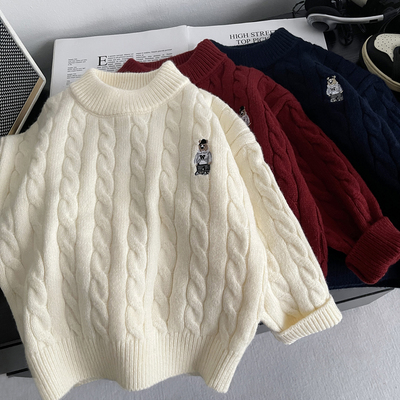 加厚儿童毛衣秋冬保暖打底毛线衣