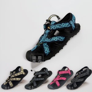 包头男士凉鞋 户外透气防滑溯溪运动沙滩鞋迷彩情侣码男女越南皮