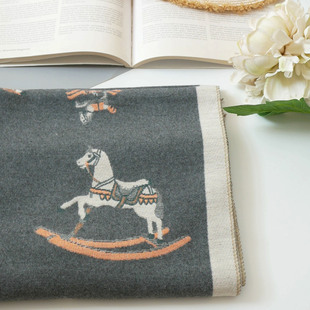 大儿童 气质灰色仿羊绒围巾女 减龄文艺百搭秋冬季保暖围脖披肩