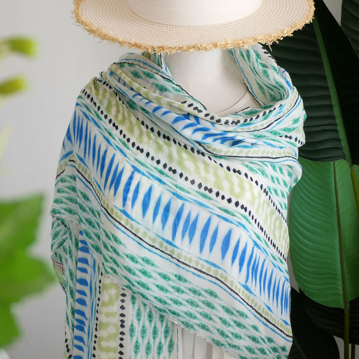 微风河流 清新文艺旅游披肩 青海湖新疆沙漠海边遮阳空调棉麻围巾