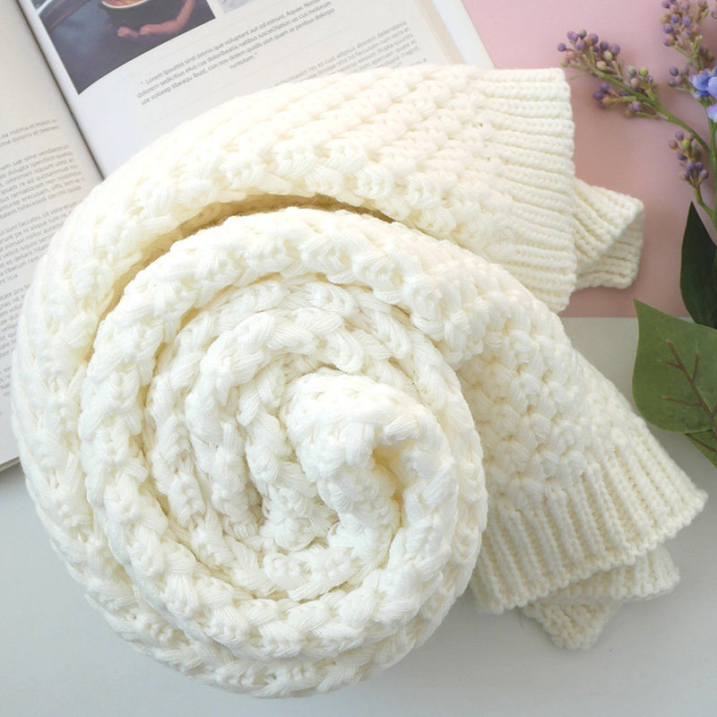 冬天的雪 白色保暖毛线围巾女 简约文艺日系韩版秋冬季百搭围脖,服饰配件/皮带/帽子/围巾,围巾/丝巾/披肩,淘宝优惠券,粉丝福利购,淘宝优惠卷