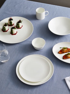 碗盘家用简约 英国WEDGWOOD威基伍德几何四人食骨瓷20件套餐具套装