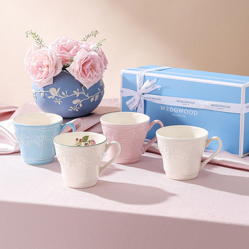 【结婚礼物】WEDGWOOD威基伍德欢愉假日陶瓷马克杯水杯对杯礼品