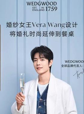 【结婚礼物】现货WEDGWOOD威基伍德酒杯VeraWang爱之结绳香槟杯