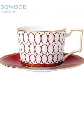 Wedgwood Renaissance金粉年华1杯1碟(红色) 骨瓷茶/咖啡具
