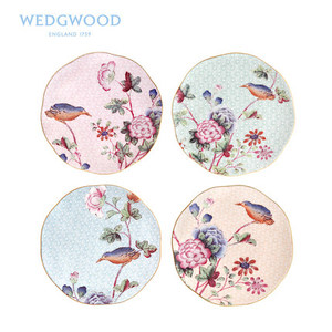 现货Wedgwood 威基伍德Cuckoo杜鹃四色盘骨瓷展盘结婚礼礼盒包装