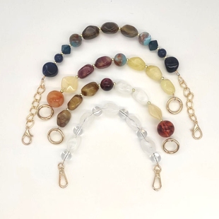 口金手提包五金配件 腋下包大珠子链条手提包带DIY编织包装饰链子