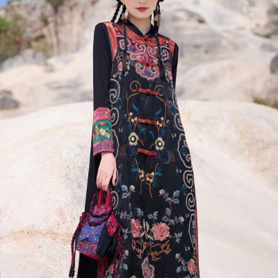 民族风重工刺绣长马甲