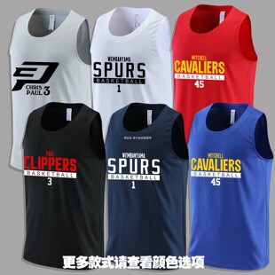 无袖宽松快船3号克里斯保罗篮球衣背心训练服速干米切尔文班亚马