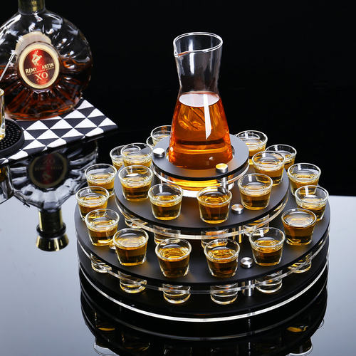 ktv亚克力子弹旋转一口吞杯架