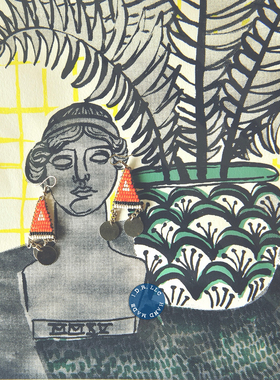 IDR LLC | 现货日本进口非洲手工制琉璃珠马赛耳饰