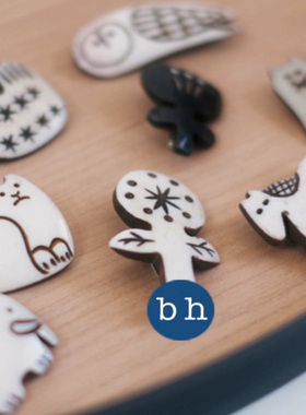 I.D.R. LLC｜日本进口水牛骨手工制动物飞鸟猫咪植物胸针