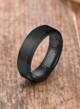 简约黄金色钛钢男士戒指不掉色潮