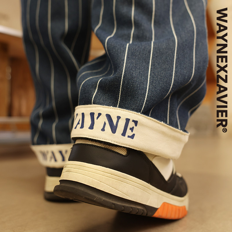 GEEEKPANDA加肥加大宽松大码冬男加绒拼接条纹牛仔直筒长裤9357,男装,牛仔裤,淘宝优惠券,粉丝福利购,淘宝优惠卷