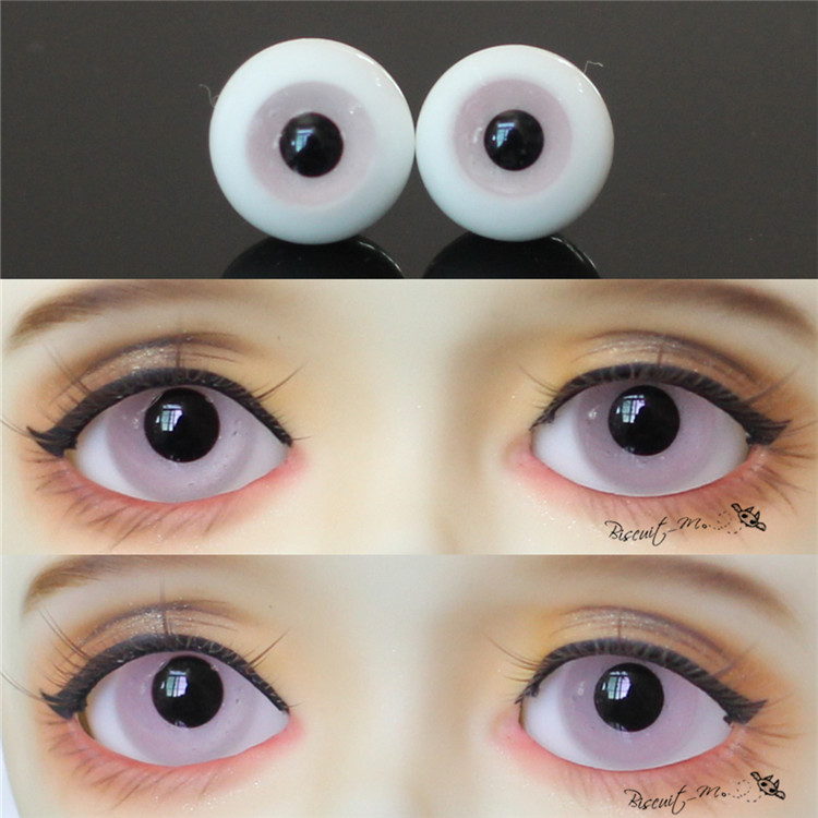 BJD娃娃眼睛灰粉色美洁猪仿真眼