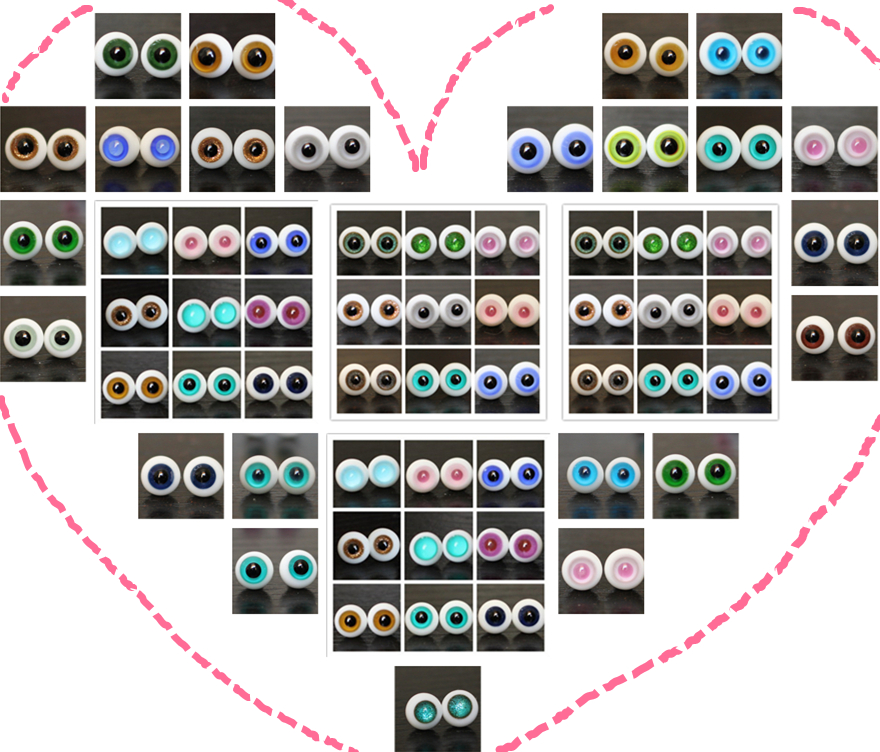 BJD娃娃8mm眼睛棕褐色星沙眼珠