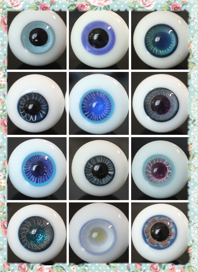 BJD娃娃16mm眼睛天蓝海蓝仿真眼