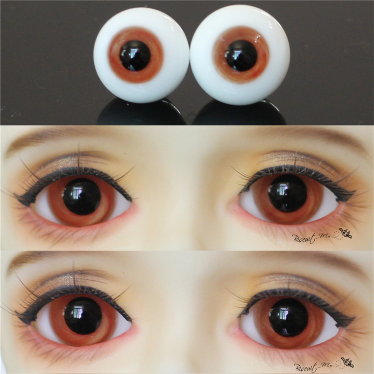 BJD娃娃眼睛浅棕色玻璃眼珠